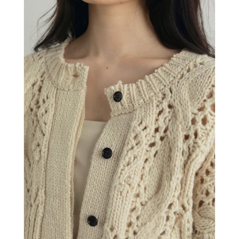 anuke】Cable Knit Cardigan | selectshop kusukusu