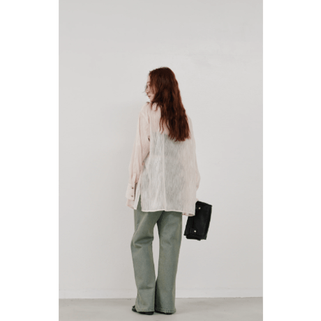【Hella】cut jacquard long shirt　※納期3月中旬〜4月中旬
