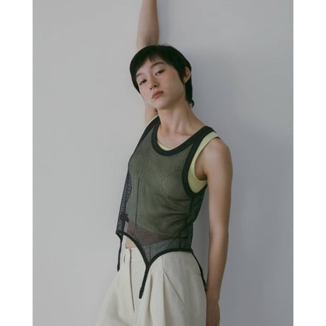 【anuke】Vintage Mesh Tanktop　※納期5月下旬～6月下旬