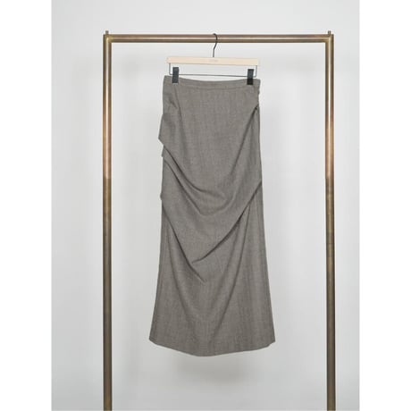 【YENN】UNEVEN DRAPED SKIRT