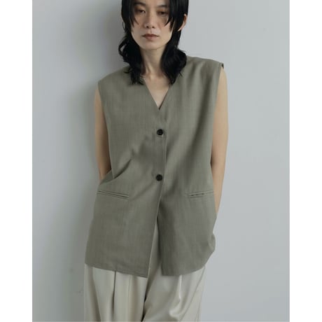 【anuke】Vneck Stitch Vest