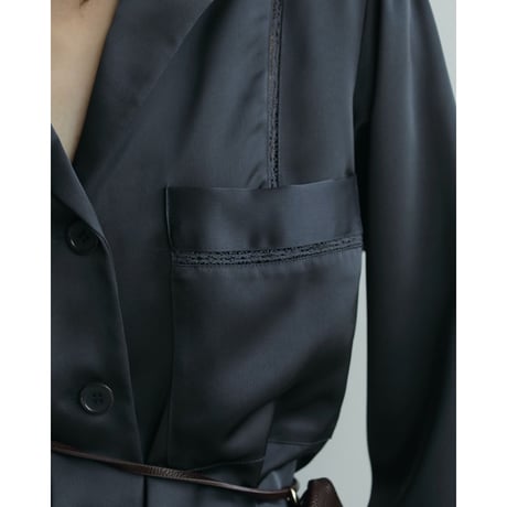 【anuke】Satin Tailored Shirts※10月上～11月上