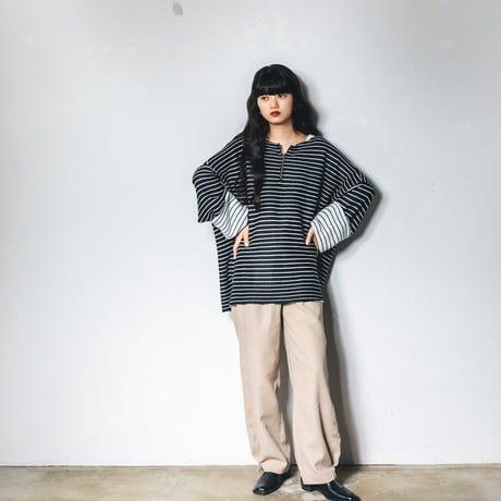 【AGAWD】リバーシブルボーダーニット
