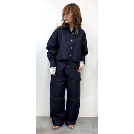 【CLOCHE】グリッターデニムシャツジャケット
