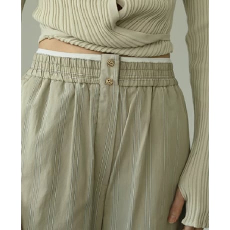 【ànuke】Stripe Rough Pants