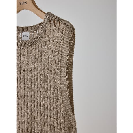 【YENN】OPENWORK KNIT OP