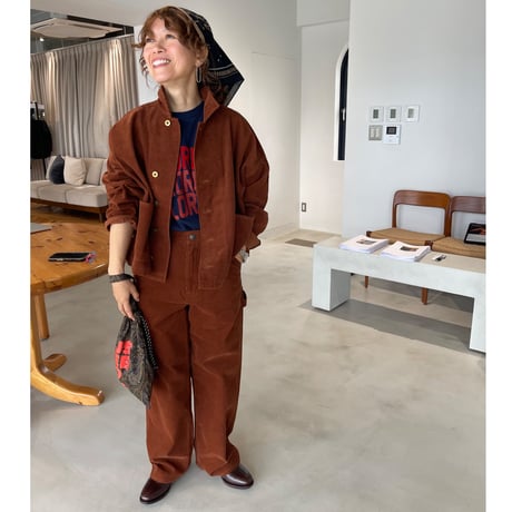 【LE MELANGE】✨kusukusu限定✨コットンコーデュロイペインターパンツ　※納期9月中旬～10月中旬