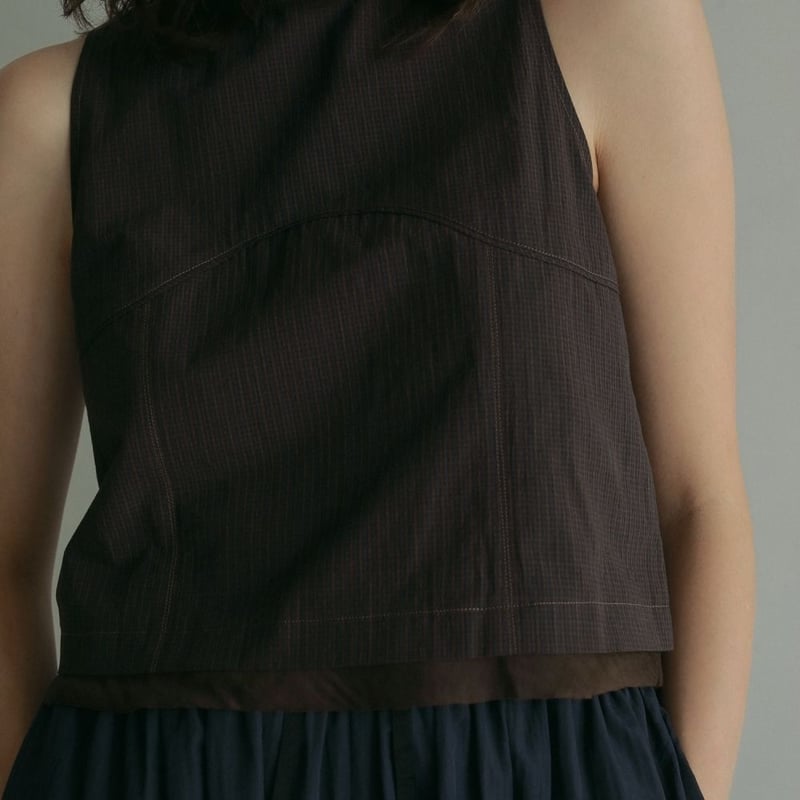anuke Check Over Shirts anuke】Backopen Check Tops