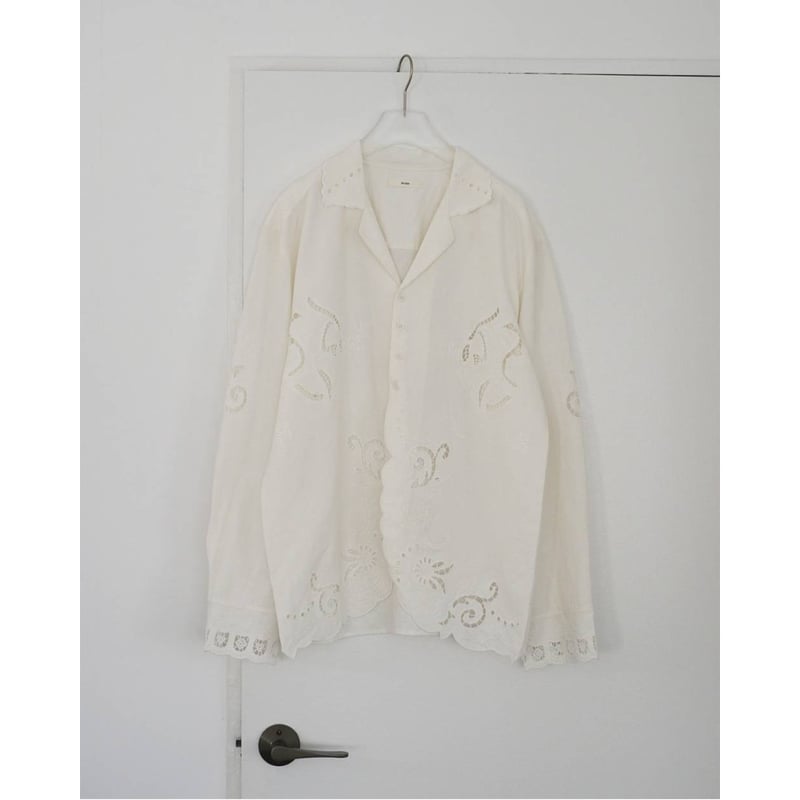 anuke】Cutwork Opencollar Shirts | selectshop k