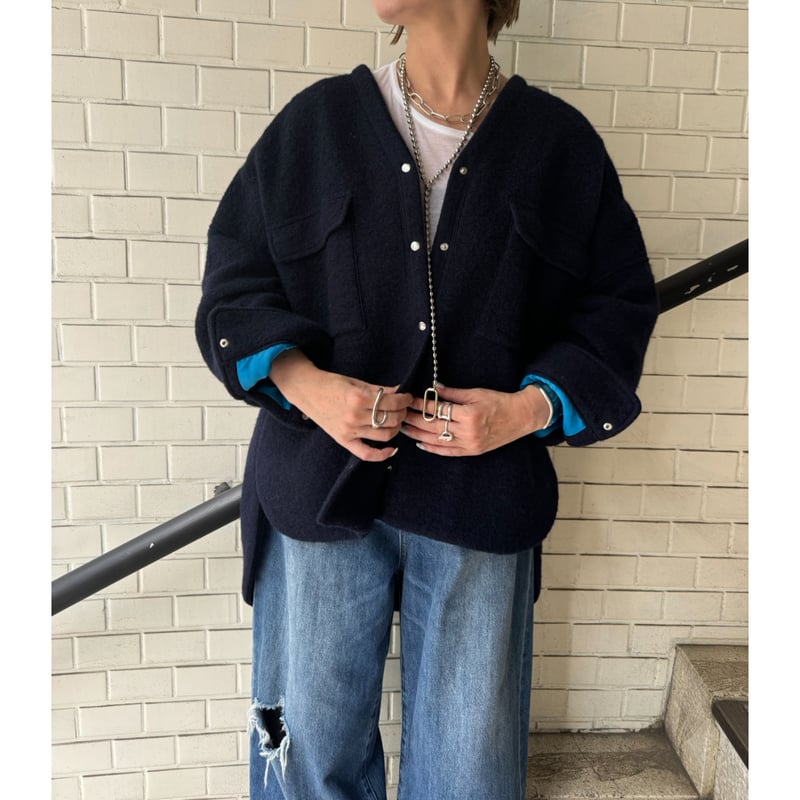 PASSIONE】Vネックウールコート | selectshop kusukusu PASSIONE】Vネックウールコート | selectshop kusukusu