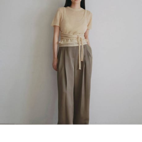 【anuke】Twill Satin Pants　※納期7月中旬～8月中旬