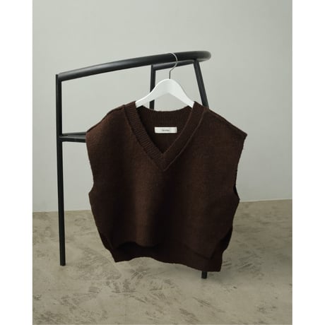 【ànuke】Vneck Lock Knitvest　※10月中旬～11月上旬頃 発送予定
