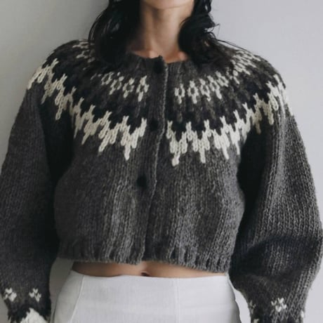 【anuke】Nordic Handknit Cardigan　※納期10月上旬〜11月上旬
