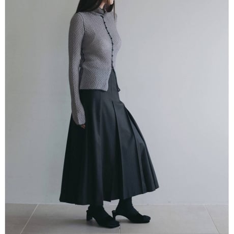 【anuke】Stripe Pleats Skirt　※納期9月上旬～10月上旬