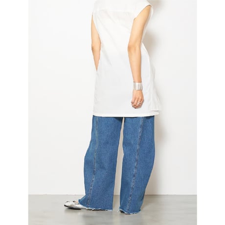 【YENN】KNEE TUCK DENIM PT ※納期9/上〜9/中