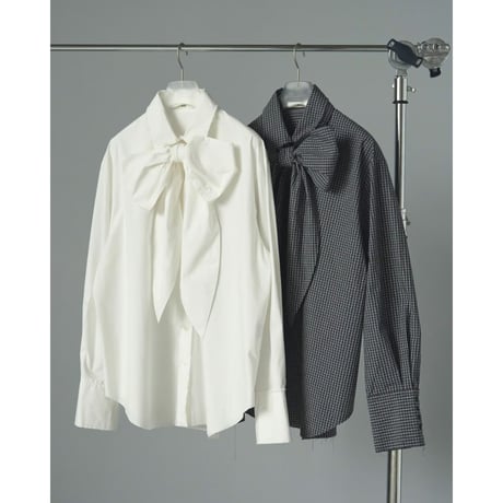 【anuke】Volume Ribbon Shirts※11月上～12月上