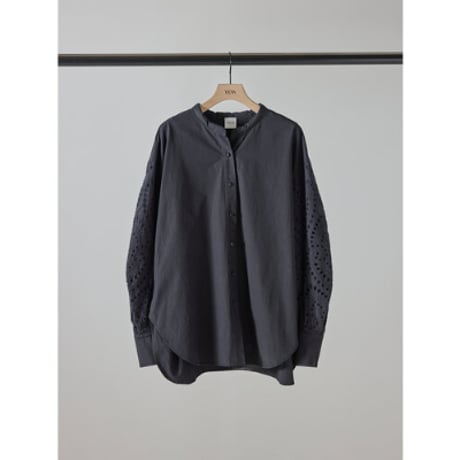 【YENN】EMBRO SLEEVE SHIRT※納期9/上〜9/中