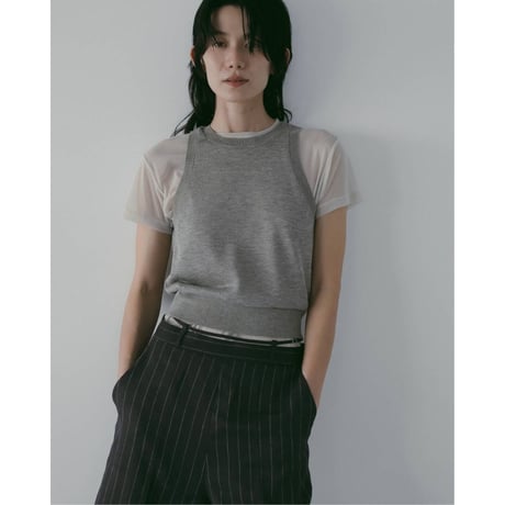 【anuke】Highgauge Sheer Tanktop