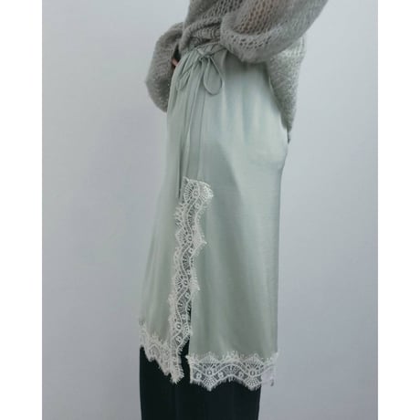 【anuke】Satin Lace Skirt
