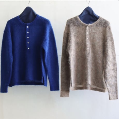 【LE MELANGE】ウールモヘアヘンリーネック