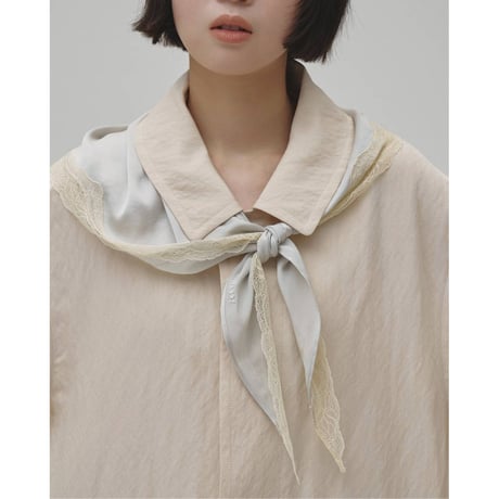 【TODAYFUL】Satin Lace Scarf　※納期6月中旬～7月中旬