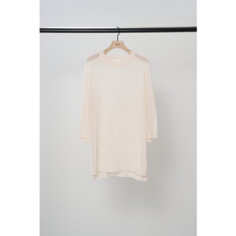 【YENN】SHEER LINEN KNIT TEE  ＊