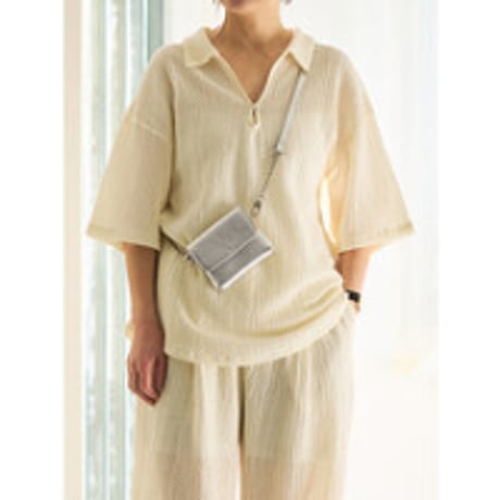 【YENN】KEY NECK BLOUSE
