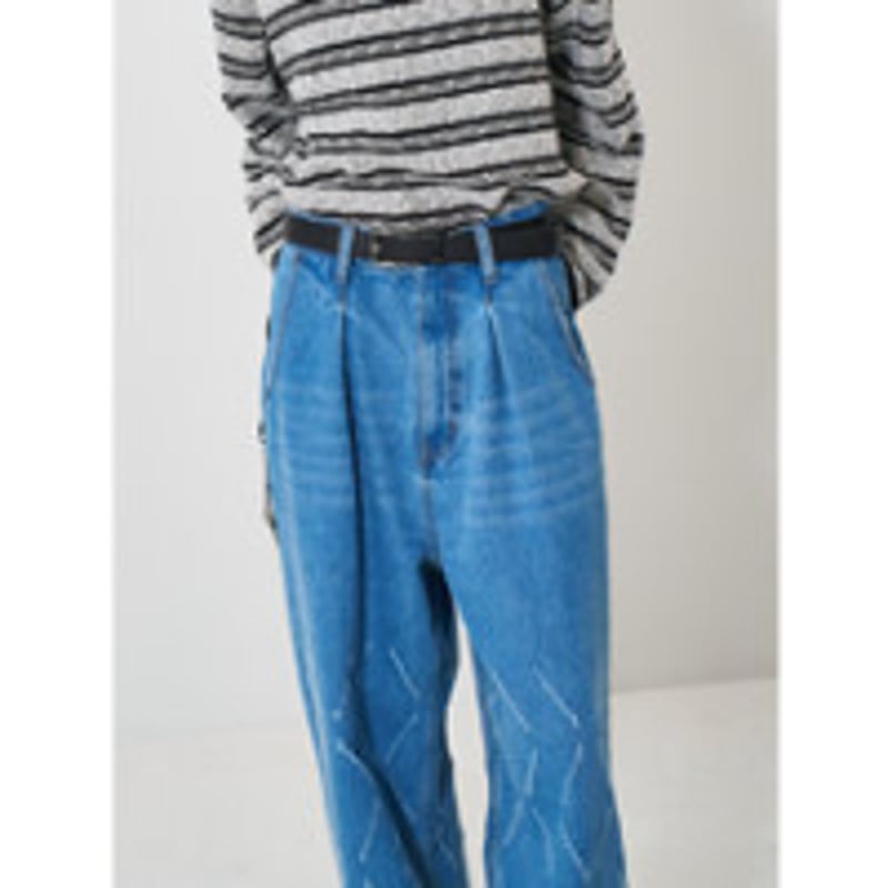 YENN】 LASER CUT WIDE DENIM | selectshop kusukusu