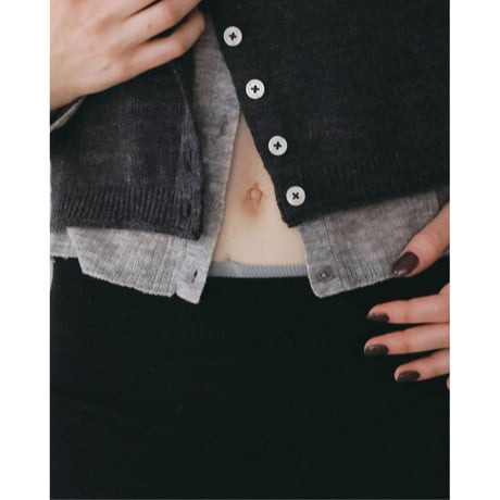 【anuke】Layered Crewneck Cardigan