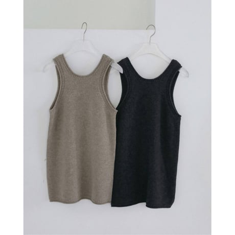 【anuke】Knit Long Tanktop