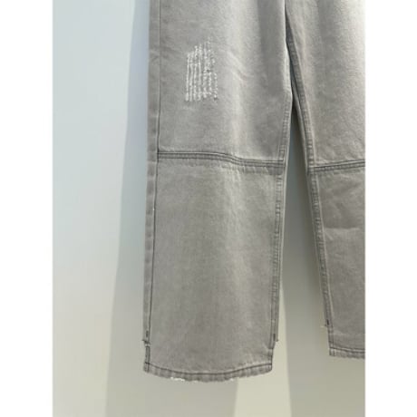【YENN】HIGH RISE TUCK WIDE　ライトグレー