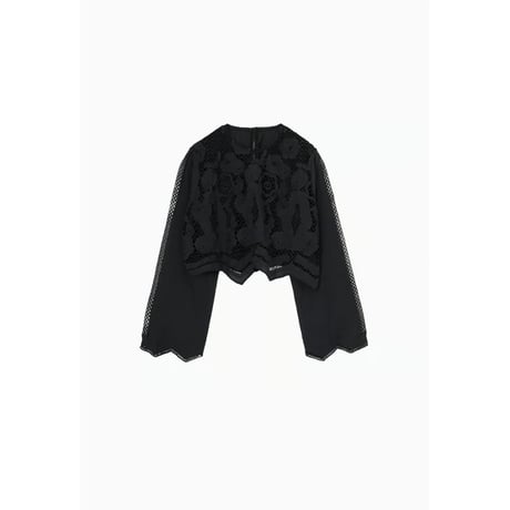【Hella】EMBROIDERY LACE BLOUSE