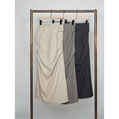 【YENN】UNEVEN DRAPED SKIRT