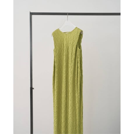 【ànuke】Sleeveless Shirring Onepiece