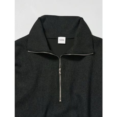 【YENN】 FADED RIB HALFZIP PO