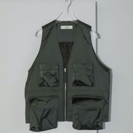 【anuke】Satin Pocket Vest※2/下〜3/下