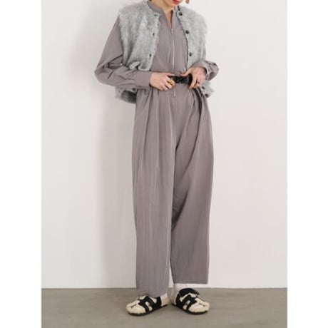 【YENN】ZIP UP JUMPSUIT※納期9/上〜9/中