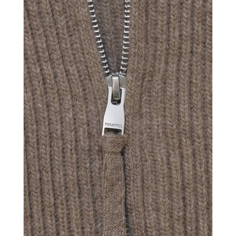 【TODAYFUL】Zipup Knit Cardigan　※納期12月上旬～1月上旬