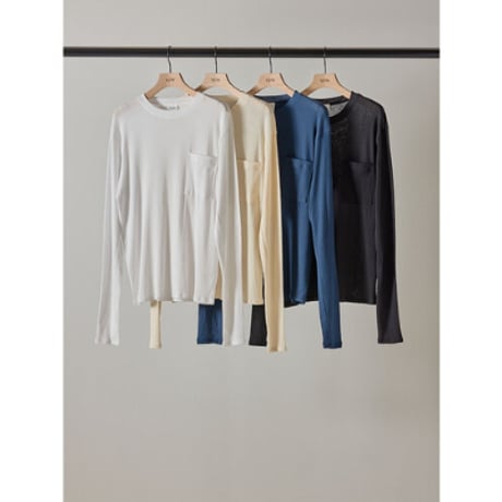 【YENN】SHEER RIB PK TOPS   ＊