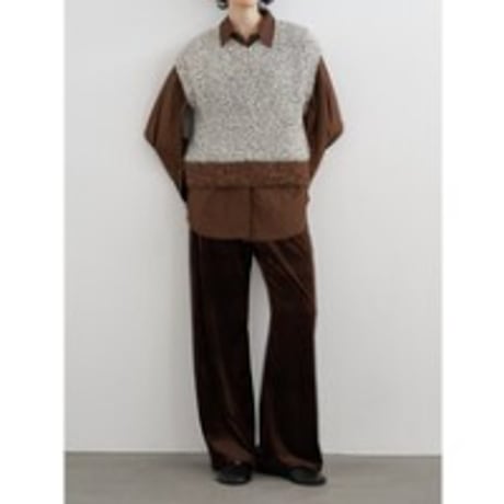 【YENN】BI COLOR KNIT VEST