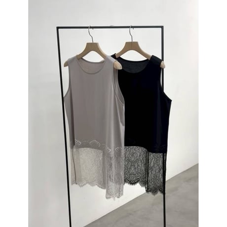 【CLOCHE】レースドッキングキャミソール