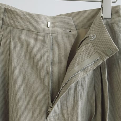 【anuke】Check Tuck Pants