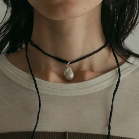 【anuke】Silkcord x Pearl Necklace