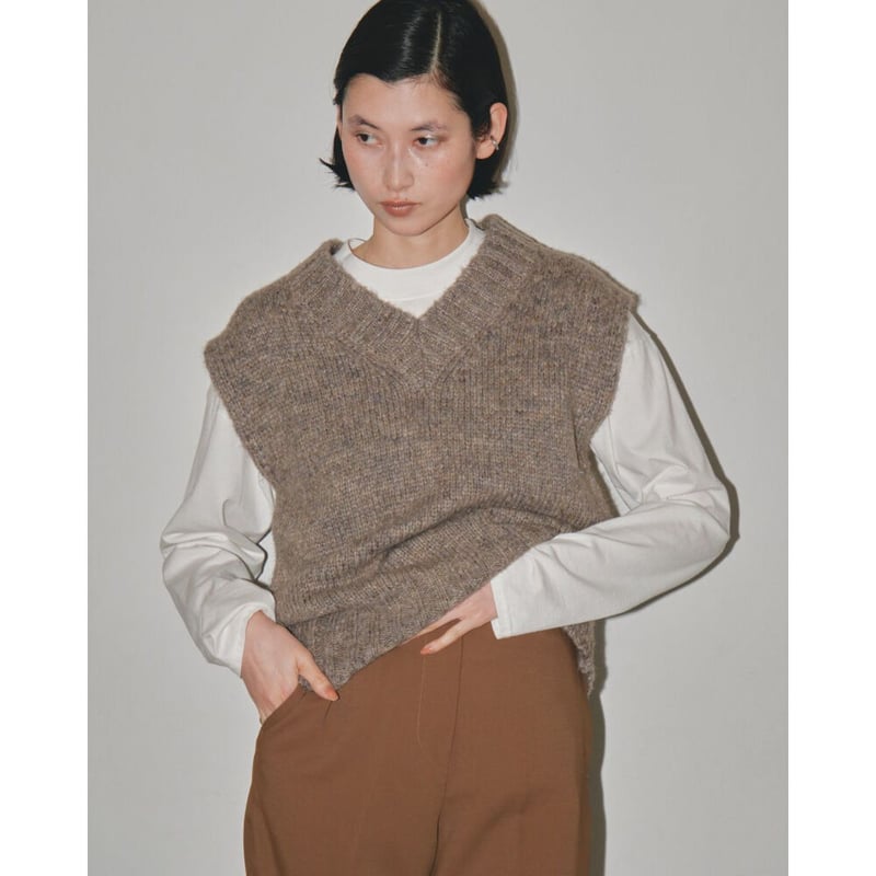 TODAYFUL】Mottle Yarn Knit Vest | selectshop ku