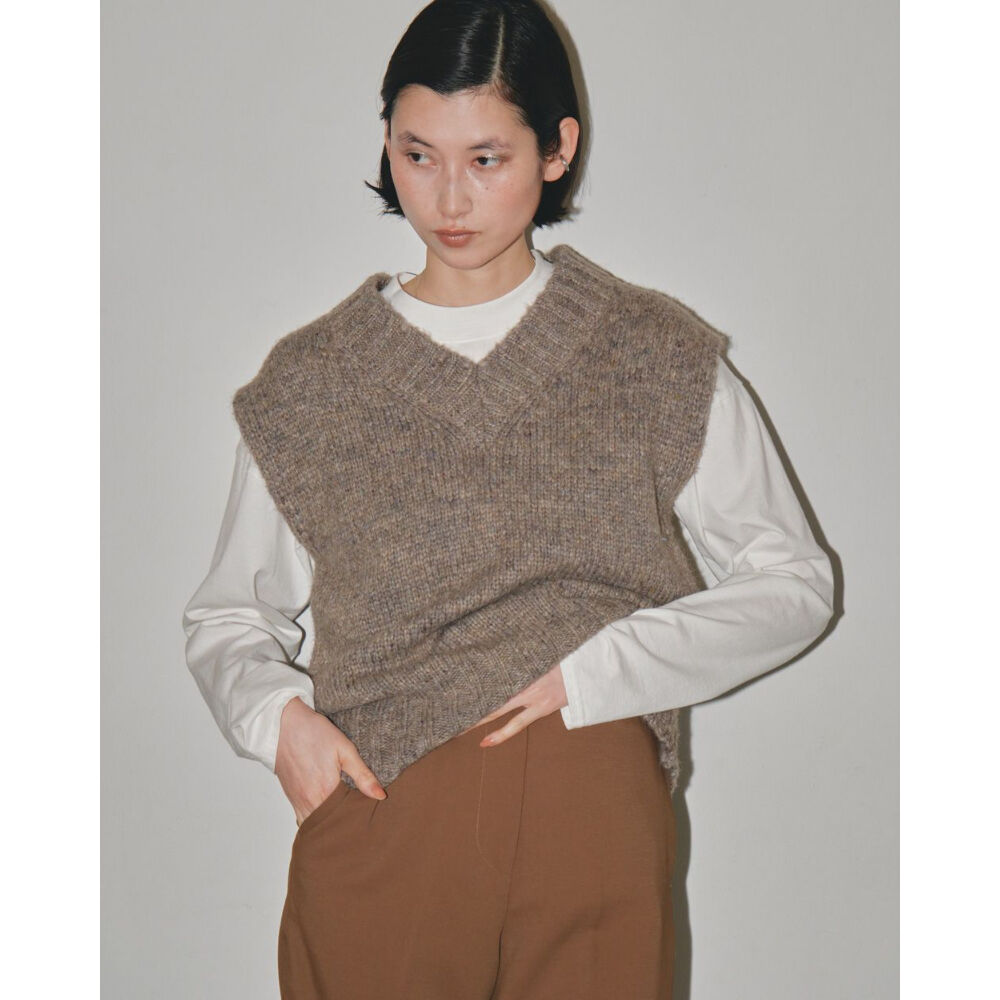 【TODAYFUL】Mottle Yarn Knit Vest | selectshop ku