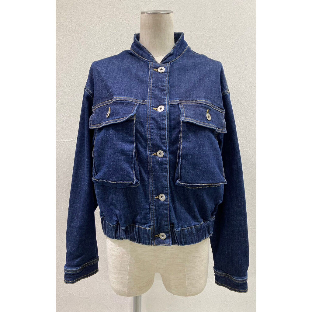 新品 CYAN tokyo スタンドカラーショートデニムジャケット