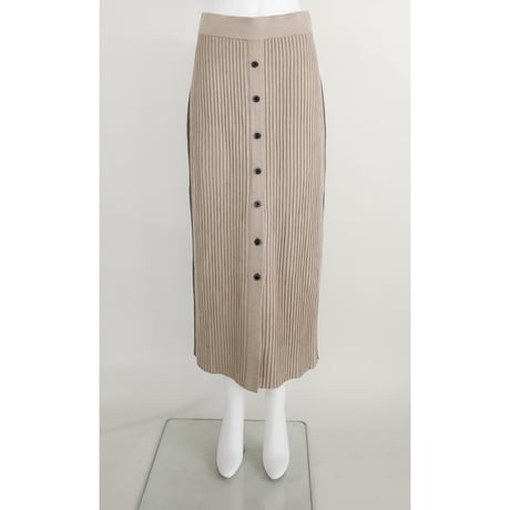 【Boutique Ordinary】Button-Slit Knit Skirt