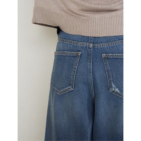【YENN】CURVED SEAM DENIM PT　※予約