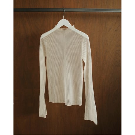 【ànuke】Rib Sheer Knit