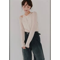 【Halla】layered sheer tops※納期8下～9下